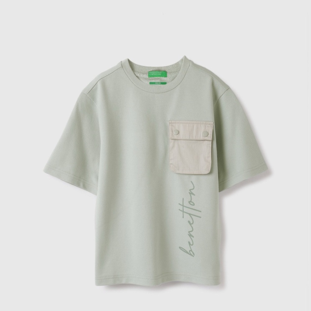 United Colors Of Benetton Light Green Crop Top